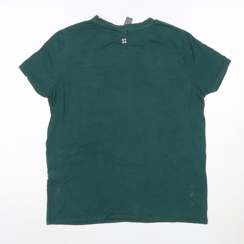 Sweaty Betty Womens Green Short Sleeve Basic T-Shirt Size S
