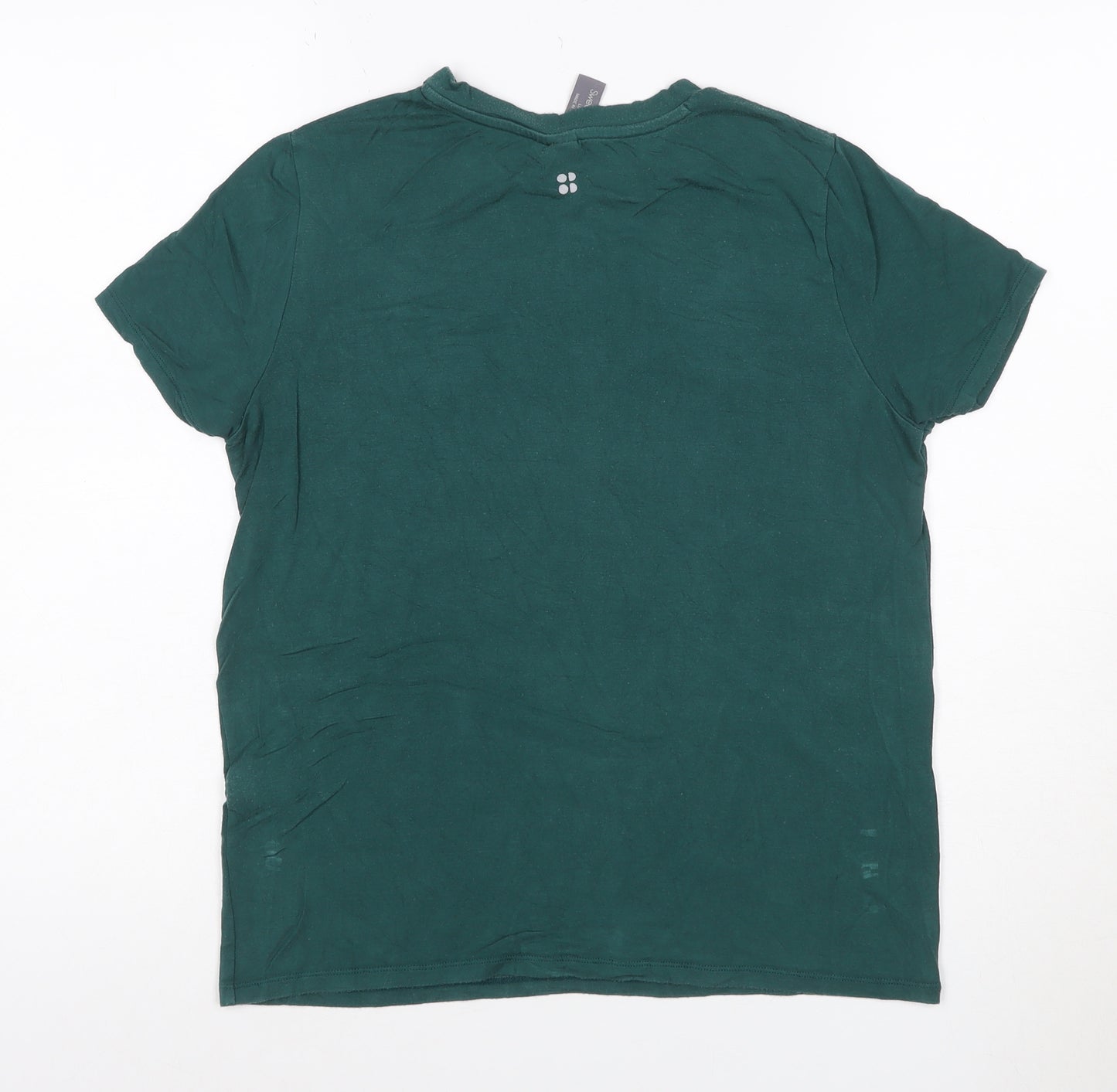 Sweaty Betty Womens Green Short Sleeve Basic T-Shirt Size S