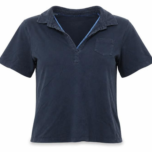 Gerry Weber Women Blue Size 12 Cotton Collared Polo Shirt