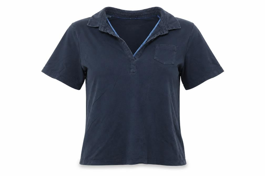 Gerry Weber Women Blue Size 12 Cotton Collared Polo Shirt
