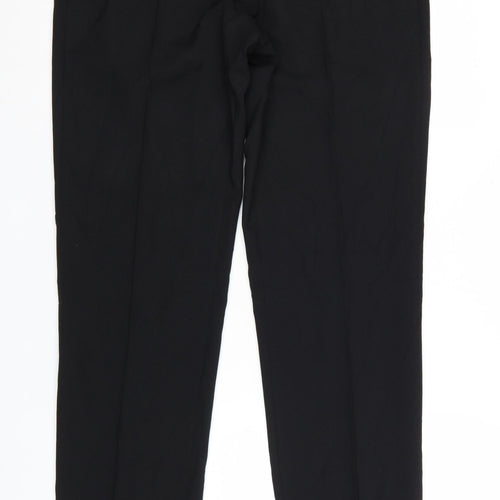 Marks and Spencer Men's Black Regular Fit Dress Trousers 32W 33L