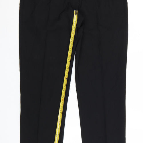 Marks and Spencer Men's Black Regular Fit Dress Trousers 32W 33L