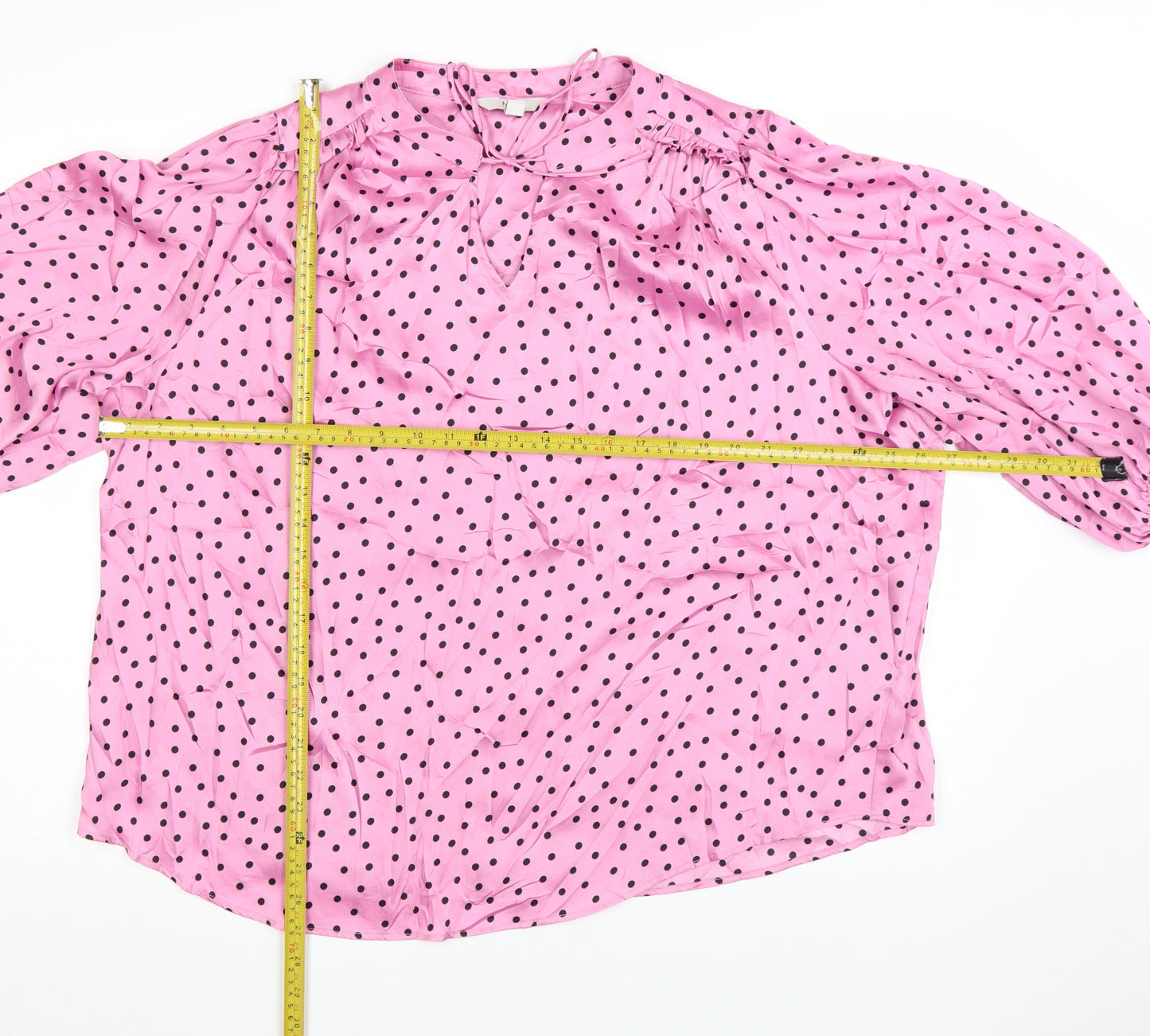 Marks and Spencer Women's Pink Polka Dot Tunic Blouse UK 24