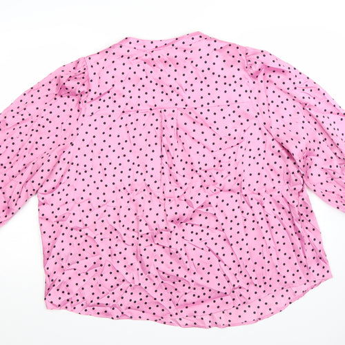 Marks and Spencer Women's Pink Polka Dot Tunic Blouse UK 24