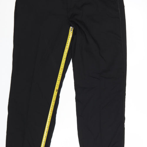 Marks and Spencer Men's Black Regular Fit Wool Blend Dress Pants 36W 29L