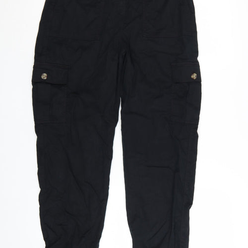 Marks and Spencer Womens Black Size 8 Cargo Trousers