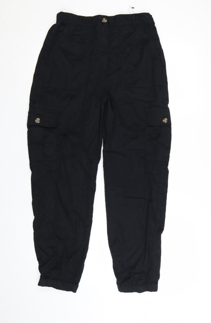 Marks and Spencer Womens Black Size 8 Cargo Trousers