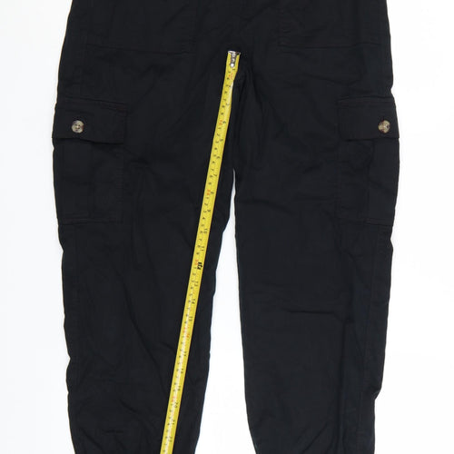 Marks and Spencer Womens Black Size 8 Cargo Trousers