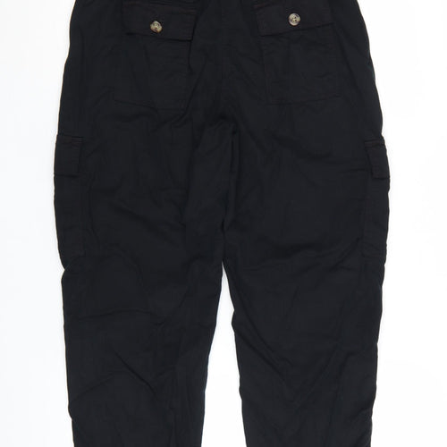 Marks and Spencer Womens Black Size 8 Cargo Trousers