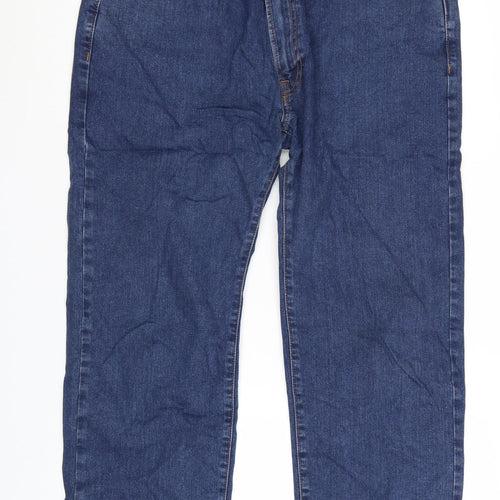 Marks and Spencer Men's Blue Straight Fit Denim Jeans 38x31