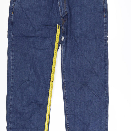 Marks and Spencer Men's Blue Straight Fit Denim Jeans 38x31