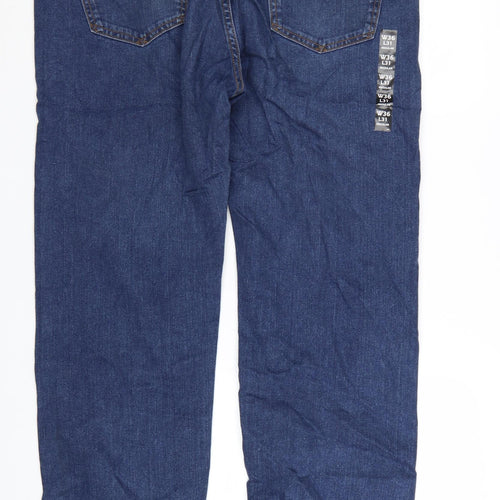 Marks and Spencer Men's Blue Straight Fit Denim Jeans 38x31