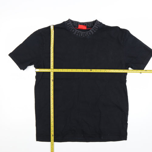 HUGO Men's Black Short Sleeve Crew Neck Logo T-Shirt Size M