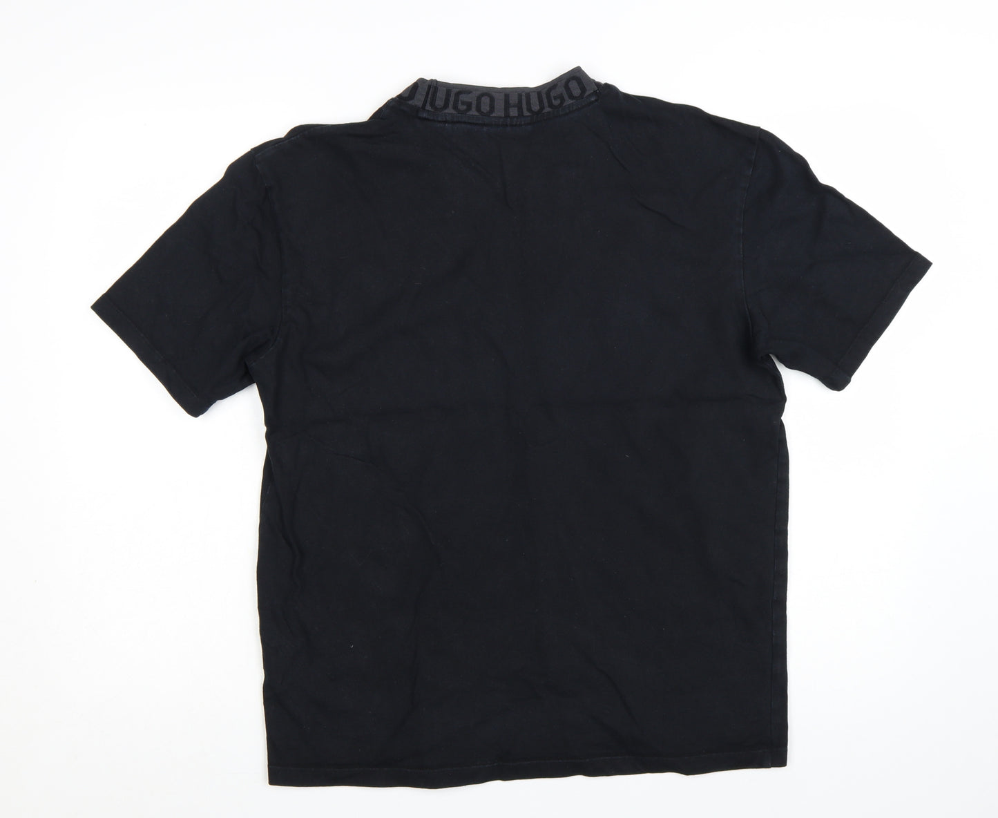 HUGO Men's Black Short Sleeve Crew Neck Logo T-Shirt Size M