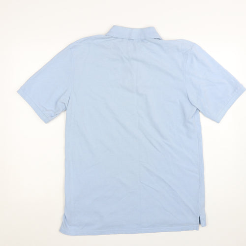 Yves Saint Laurent Men Blue Polo Shirt Cotton Blend M Classic Fit