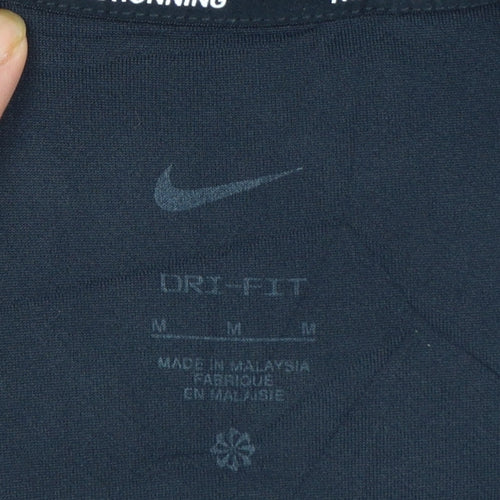 Nike Men's Black Dri-FIT Running T-Shirt Size M Lightweight Gym Top