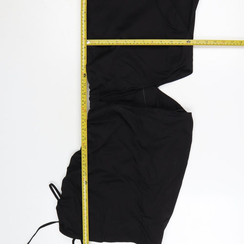 Zara Women Black Sleeveless Cut Out Bodycon Mini Dress S