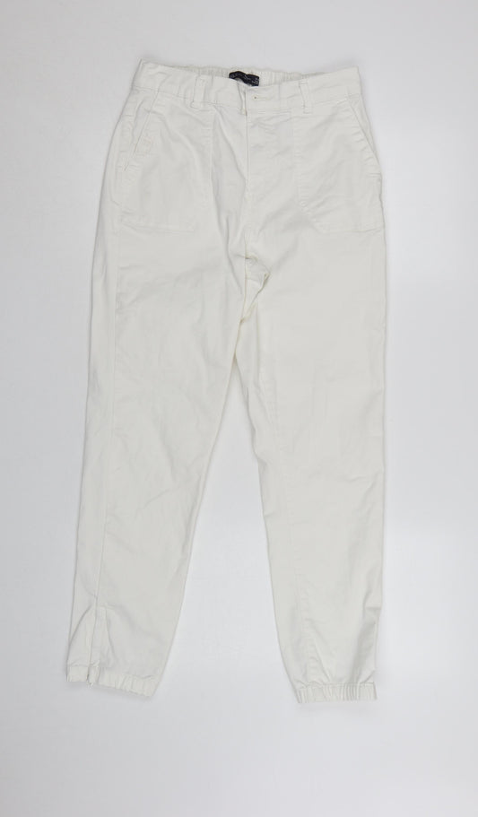 Marks and Spencer Women's Ivory Tapered Jeans Size 10 Regular Fit