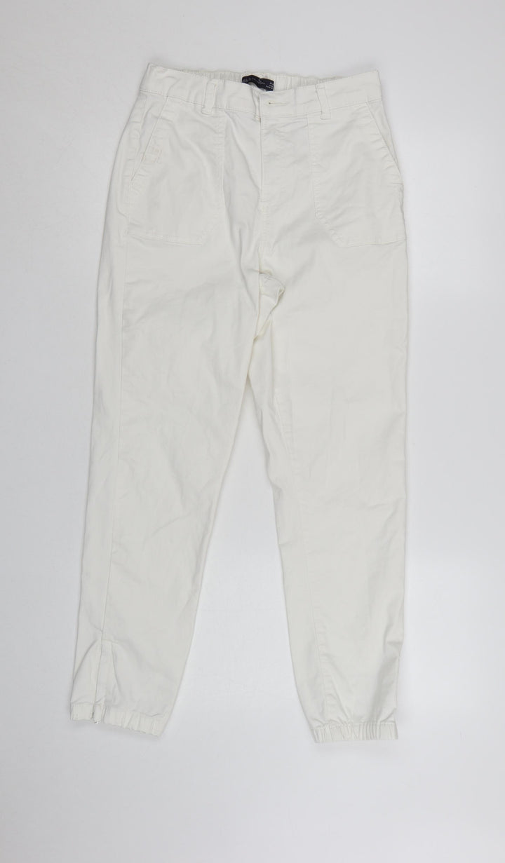 Marks and Spencer Women's Ivory Tapered Jeans Size 10 Regular Fit