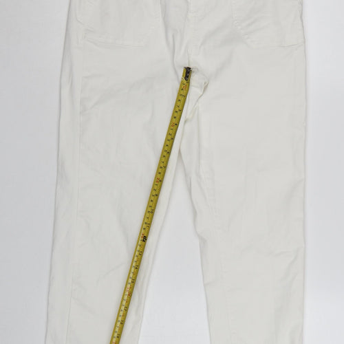 Marks and Spencer Women's Ivory Tapered Jeans Size 10 Regular Fit