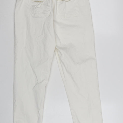 Marks and Spencer Women's Ivory Tapered Jeans Size 10 Regular Fit