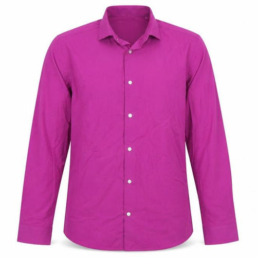 Next Men's Pink Slim Fit Long Sleeve Dress Shirt 14.5in Collar