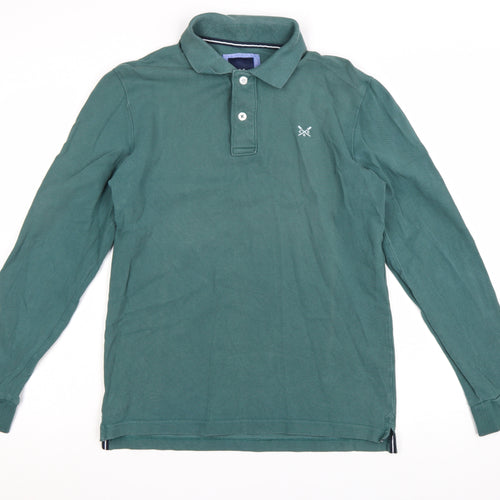Crew Clothing Company Men’s Green Long Sleeve Polo Shirt Size S