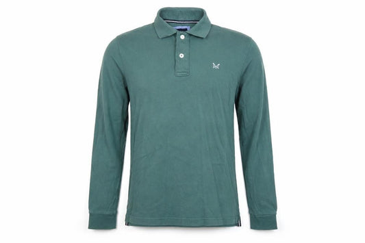 Crew Clothing Company Men’s Green Long Sleeve Polo Shirt Size S