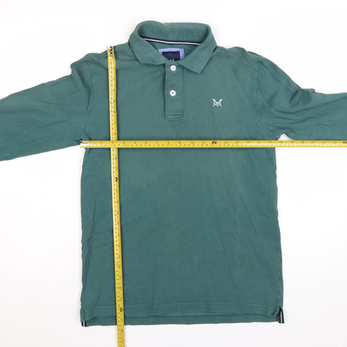 Crew Clothing Company Men’s Green Long Sleeve Polo Shirt Size S