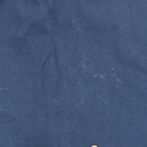 Farah Vintage Men's Blue Geometric Cotton Short Sleeve Polo Shirt XL