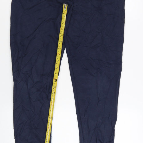 boohooMAN Men's Blue Jogger Trousers L Regular Fit Elastic Waist