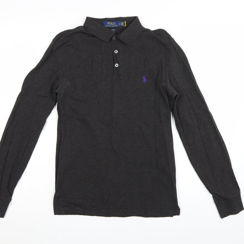 Ralph Lauren Men's Black Long Sleeve Slim Fit Polo Shirt XS