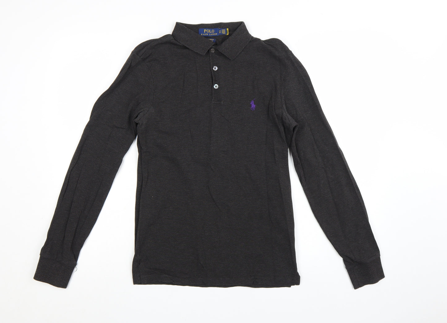 Ralph Lauren Men's Black Long Sleeve Slim Fit Polo Shirt XS