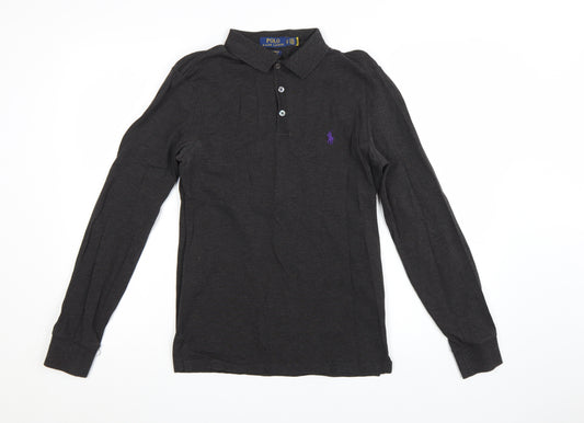 Ralph Lauren Men's Black Long Sleeve Slim Fit Polo Shirt XS