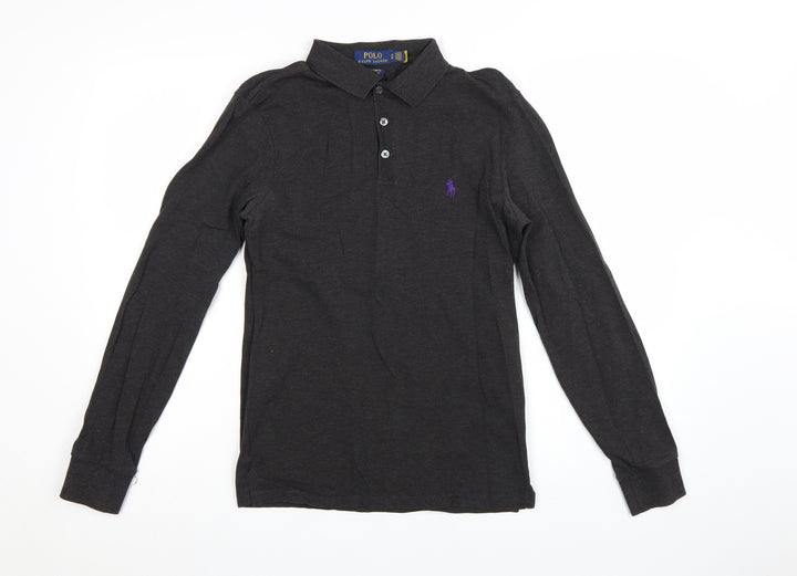 Ralph Lauren Men's Black Long Sleeve Slim Fit Polo Shirt XS