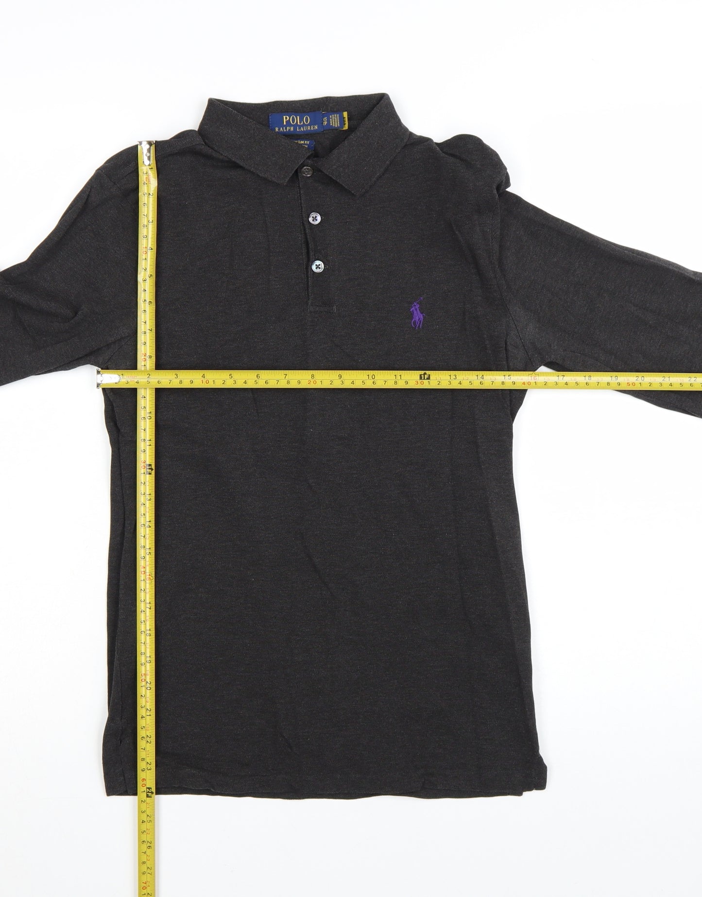 Ralph Lauren Men's Black Long Sleeve Slim Fit Polo Shirt XS