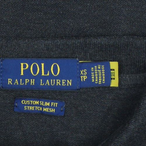 Ralph Lauren Men's Black Long Sleeve Slim Fit Polo Shirt XS