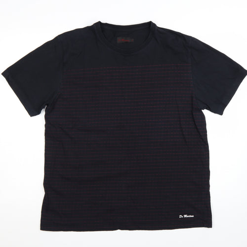 Dr. Martens Men's Black XL Classic Stripe Crew Neck T-Shirt