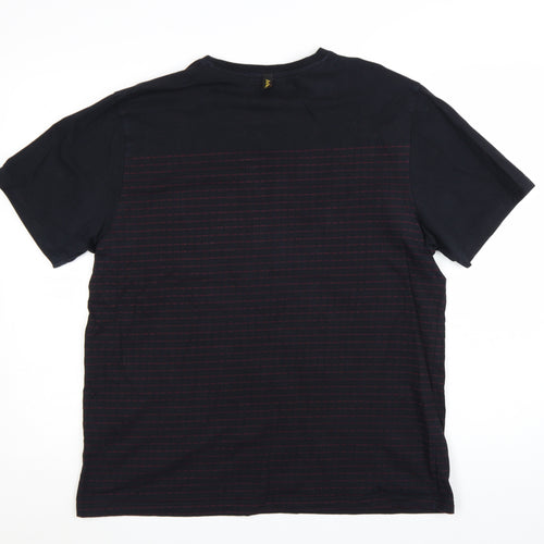 Dr. Martens Men's Black XL Classic Stripe Crew Neck T-Shirt