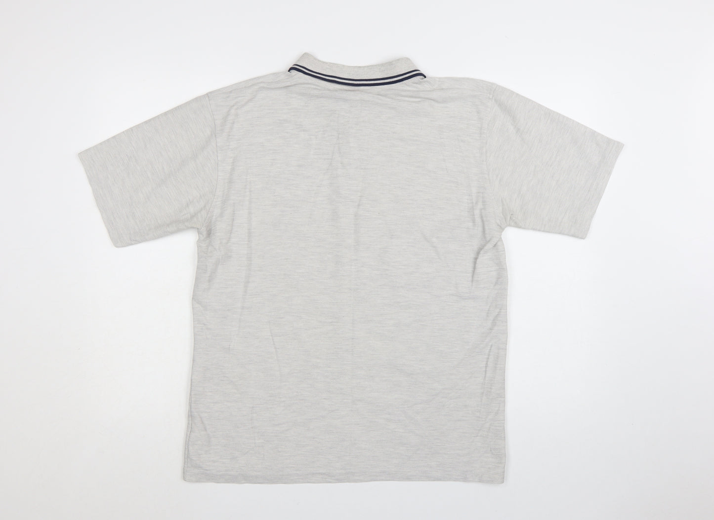 Umbro Men’s Grey Cotton Polo Shirt Size M Short Sleeve Casual