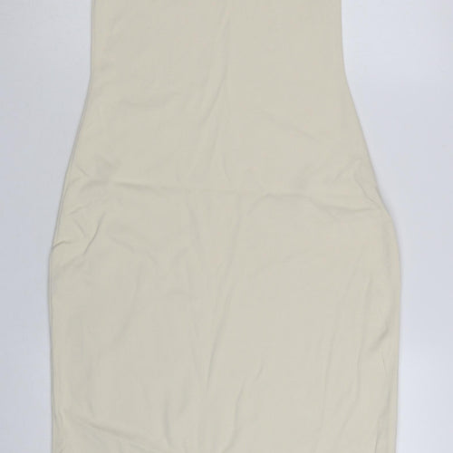 COS Women Ivory Sleeveless Bodycon Midi Dress Size M