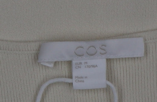 COS Women Ivory Sleeveless Bodycon Midi Dress Size M