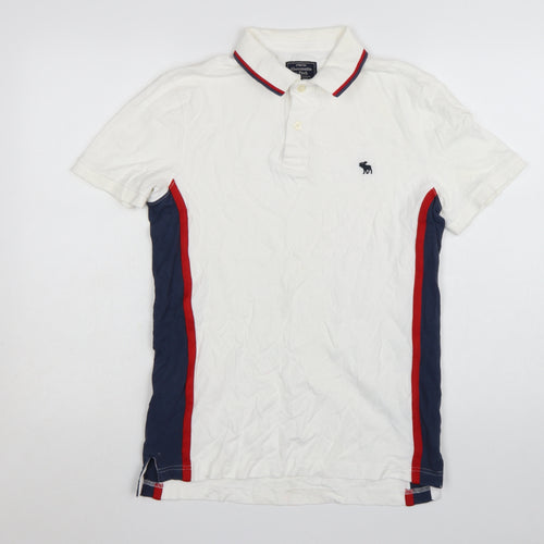 Abercrombie & Fitch Men’s White Slim Fit Polo Shirt Size S
