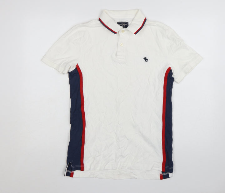 Abercrombie & Fitch Men’s White Slim Fit Polo Shirt Size S
