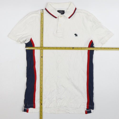 Abercrombie & Fitch Men’s White Slim Fit Polo Shirt Size S