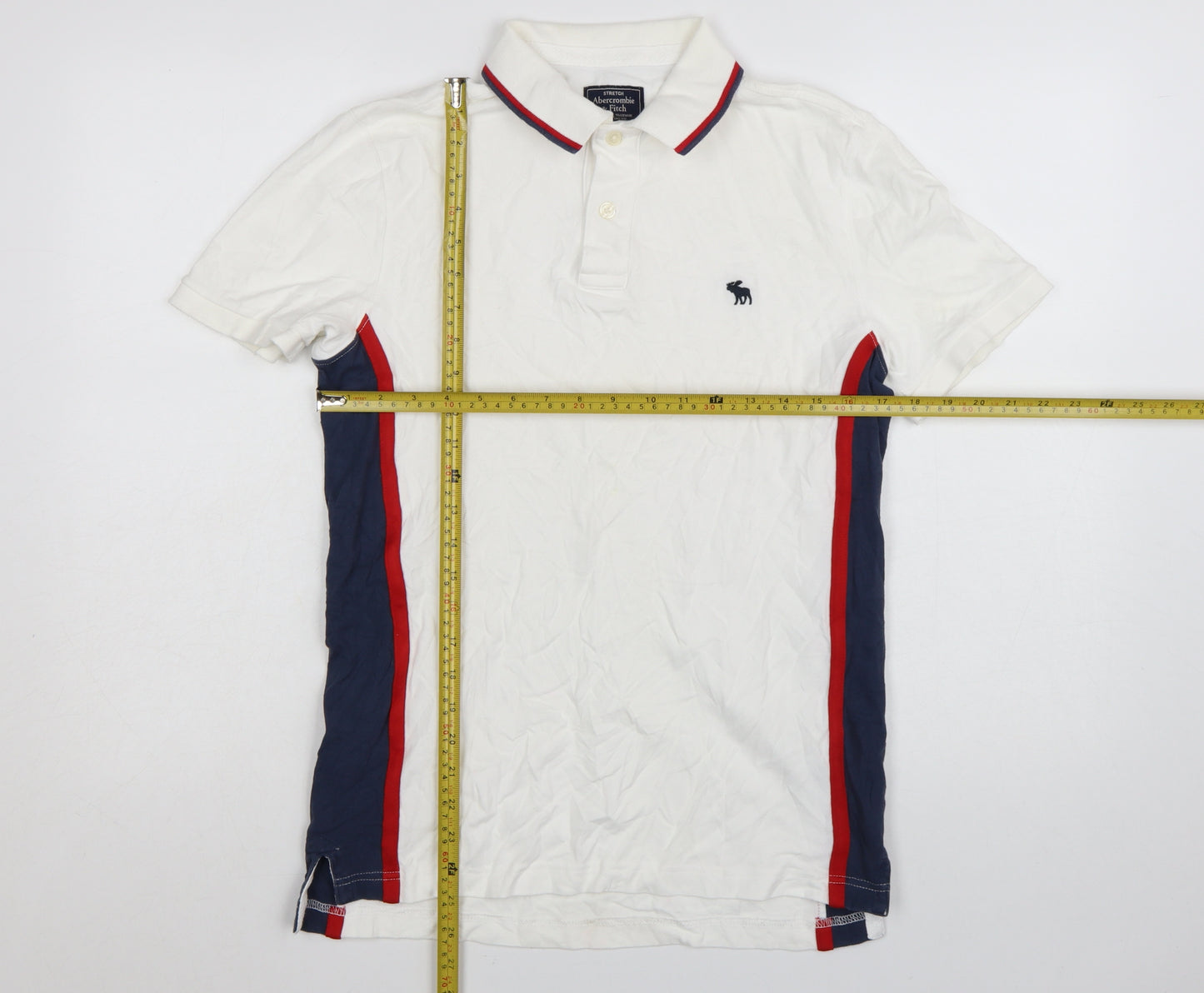 Abercrombie & Fitch Men’s White Slim Fit Polo Shirt Size S