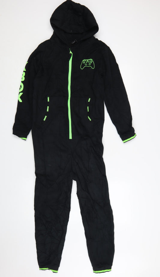 Next Boys Black Xbox Hooded One Piece Pyjamas - 10 Years
