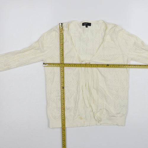 Nobody’s Child Women’s Ivory Knit Tie Cardigan Size 10
