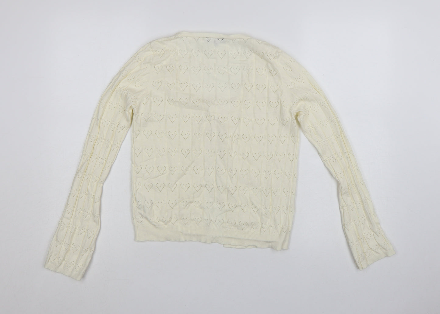 Nobody’s Child Women’s Ivory Knit Tie Cardigan Size 10