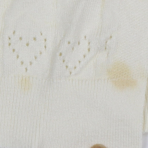 Nobody’s Child Women’s Ivory Knit Tie Cardigan Size 10